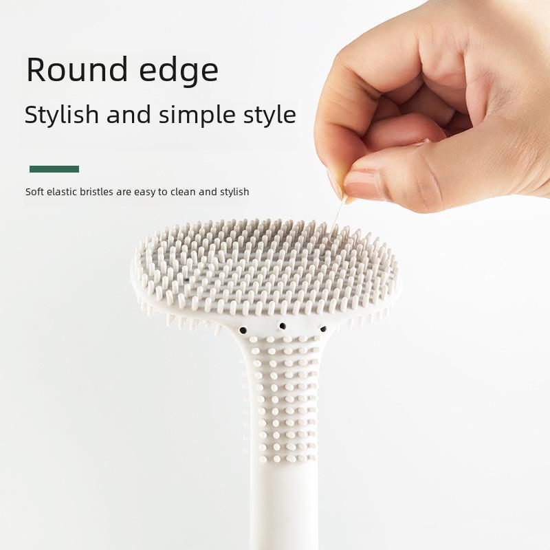 Двусторонняя щетка для унитаза с длинной ручкой и мягкой щетиной для эффективной уборки