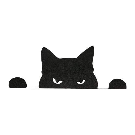 Металлическая накладка на дверь в виде кота, двусторонняя, декоративная на Хэллоуин, Рождество, настенная вывеска в виде котенка
