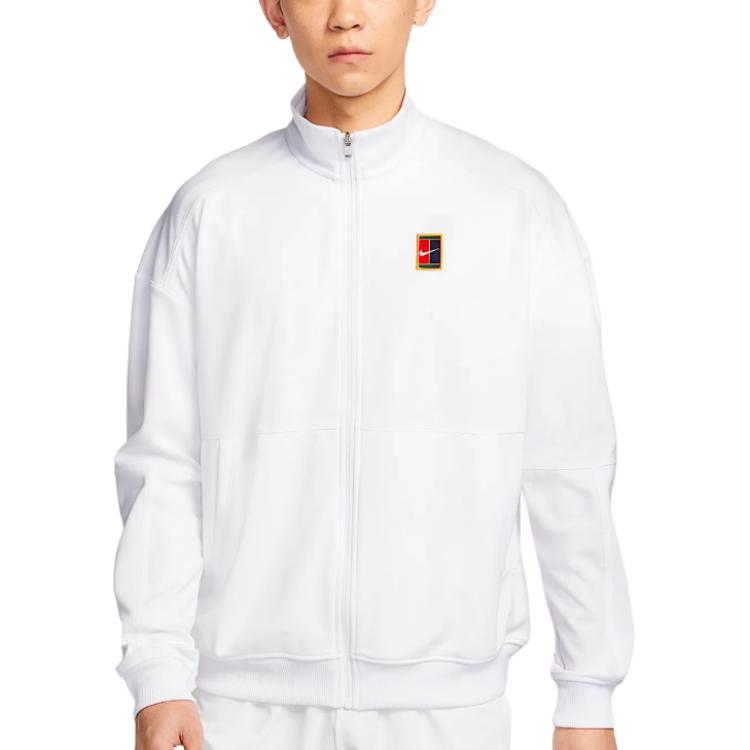 Nike COURT HERITAGE Топ для тенниса с воротником-стойкой, молниями, флисовой подкладкой, мужской FZ6926-100