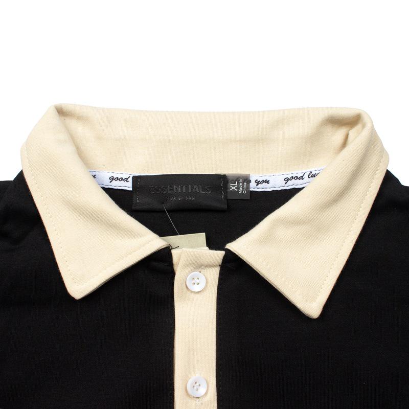 American Retro College Style Jerry FG Long Sleeve Polo Hoodie