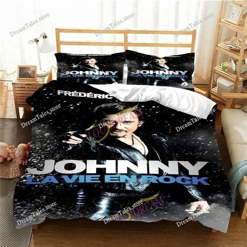 Франция Рок-певец J-Johnny H-Hallyday Комплект постельного белья Односпальный Полуторный Двуспальный Queen King Размер Комплект постельного белья для спальни взрослых и детей Пододеяльники7