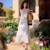 Women's Dress Seaside Resort Haute Couture French Long Dress with Halter Long Dress