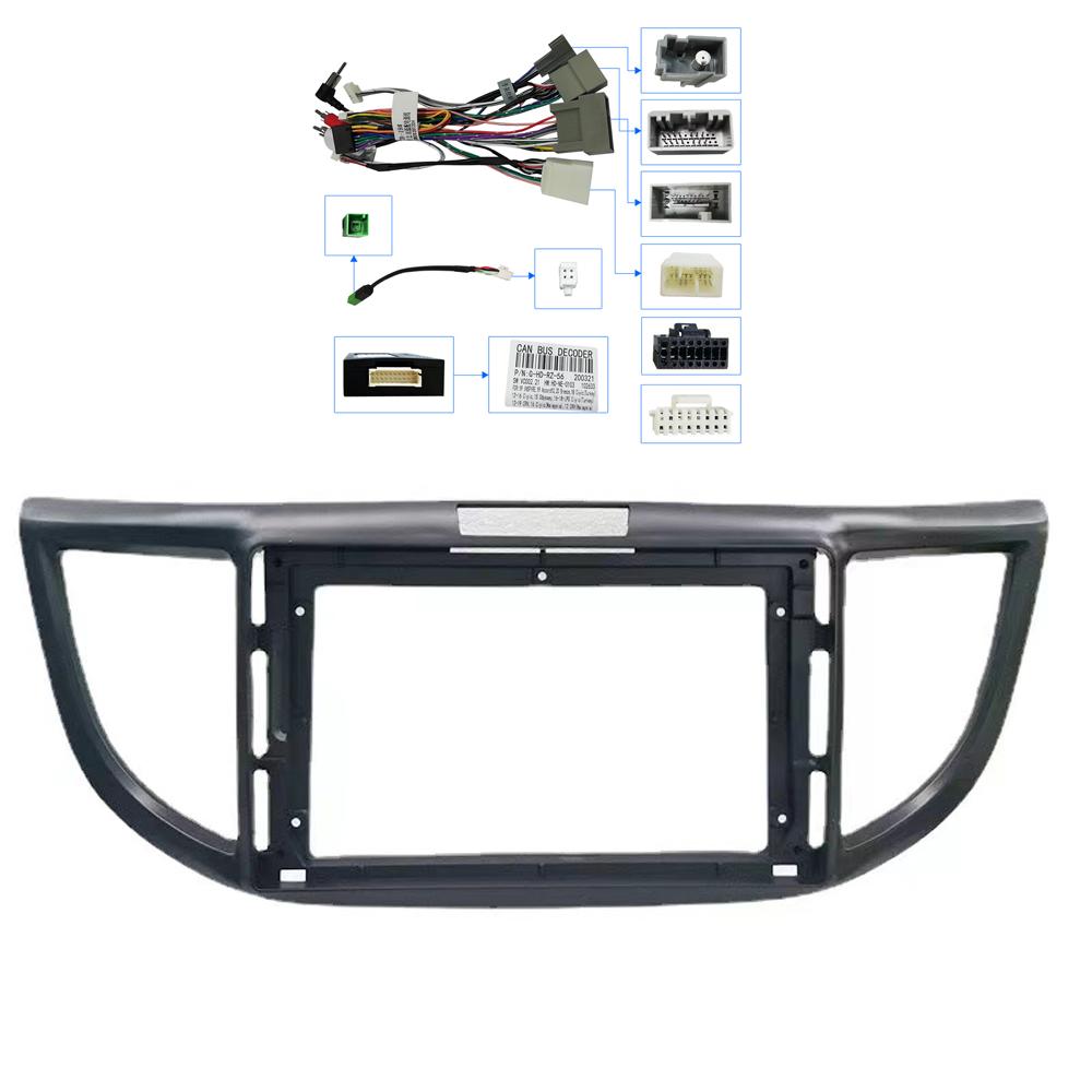 9/10-дюймовый автомобильный адаптер для рамы, декодер Canbus Box, Android, радио, аудио, комплект для установки панели приборов для Honda Crv C-rv 2012-2016