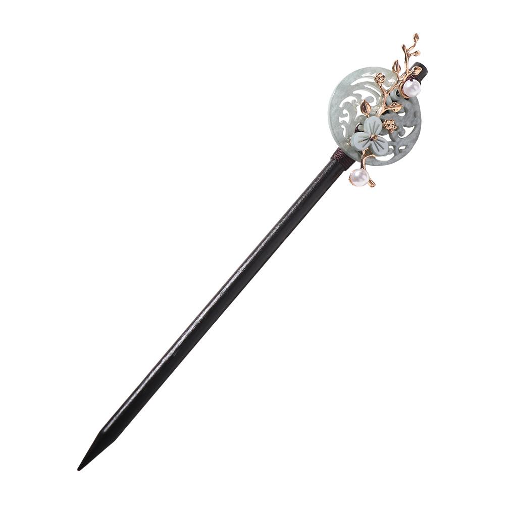 Handmade Wooden Hairpins Chinese Hanfu Hair Fork Decorative Hair Stick Pins Wedding Party