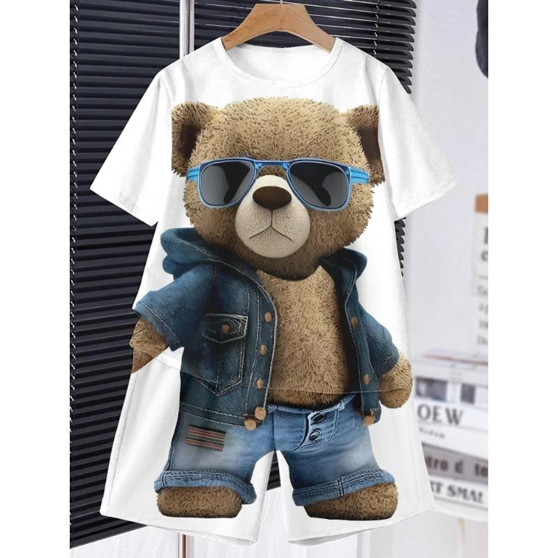 Направленный проем, популярная модель для девочек, узор «тай-дай» с буквенным принтом, костюм из футболки и шорт, повседневный стиль