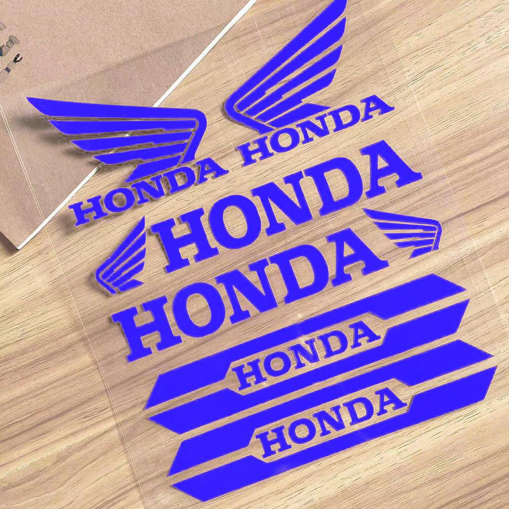 WRS2  Motorcycle Stickers for HONDA Car Logo Reflective Laser Stickers Racing Helmet Decals Tail Box Shock Absorber Decoration