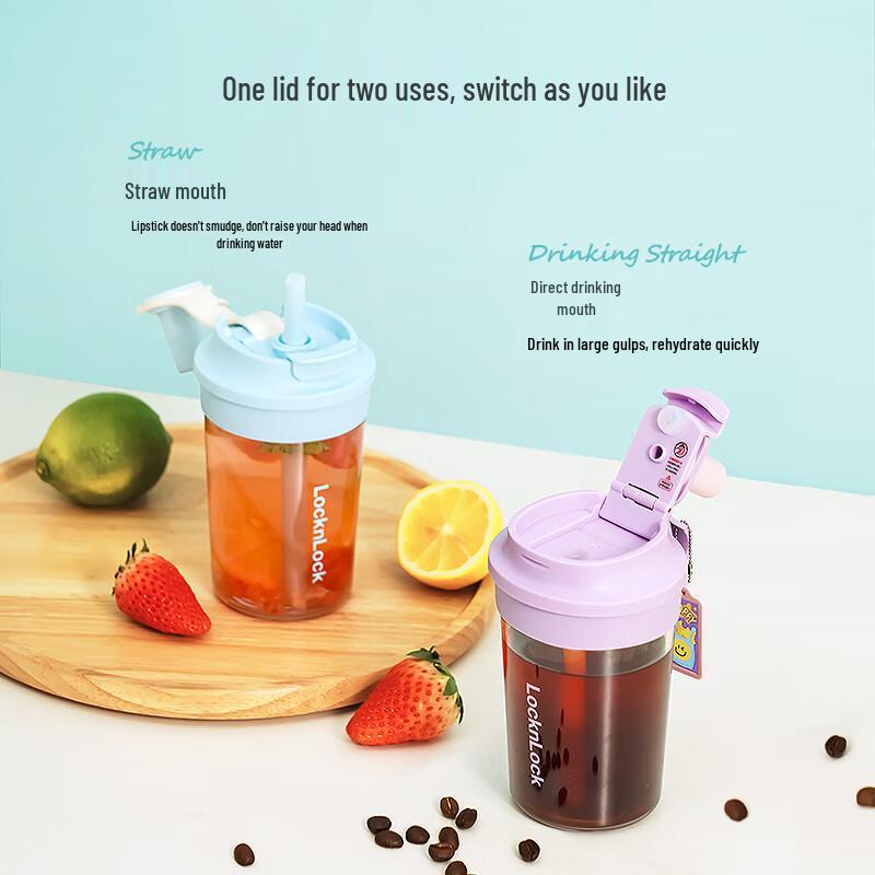 LocknLock Tritan Portable Straw Water Bottle