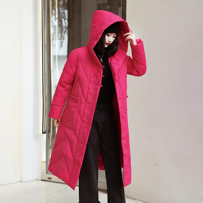 Женское осенне-зимнее пальто с капюшоном и длинными рукавами, однобортное свободное теплое длинное пальто с узлом