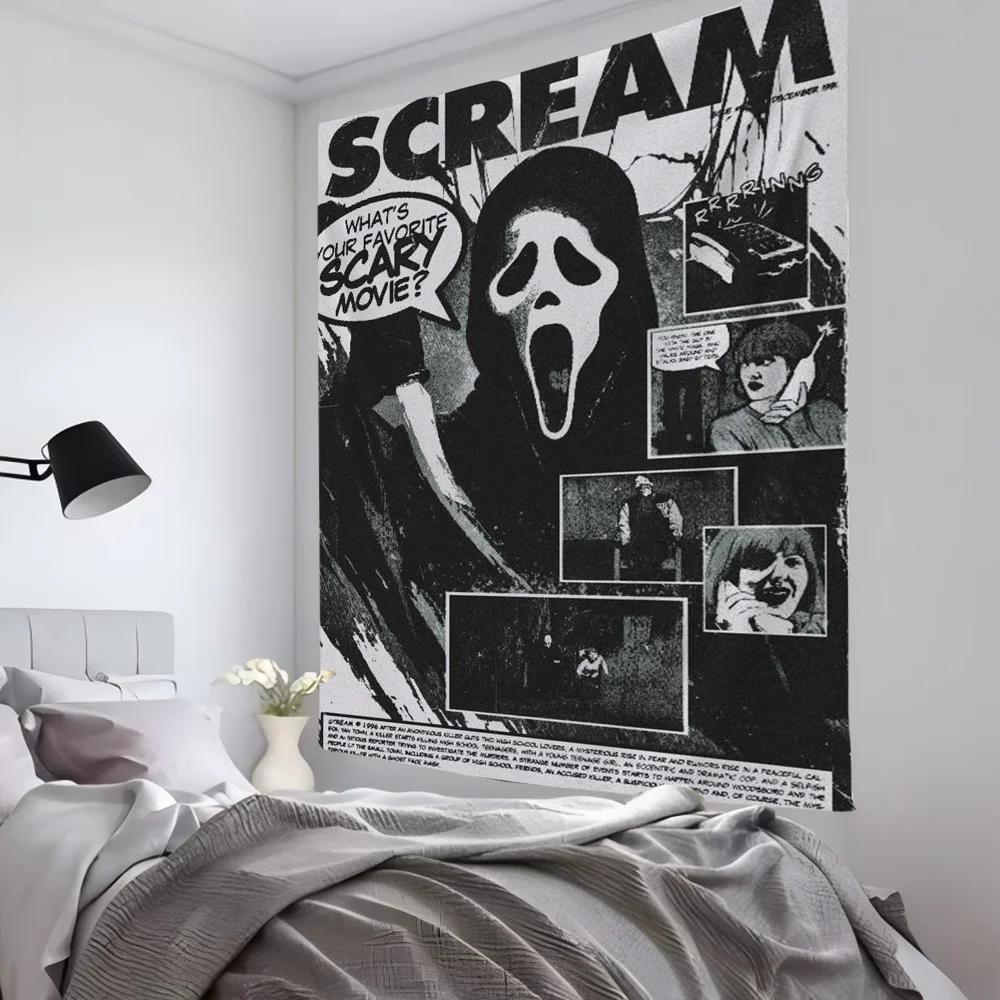 Американский Триллер Саспенс Фильм SScream Гобелен Декор Комнаты Настенная Ткань Вечеринка Подвесной Фон Декор Комнаты Детская Комната