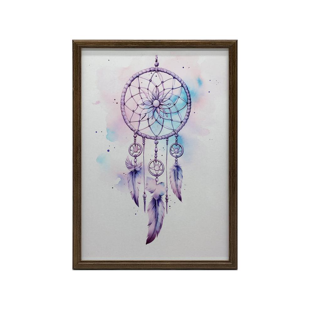 Łapacz Snów Łapacz Snów, 70X100 Cm, Rama Drewniana Ciemny Brąz, Papier Matowy 230 Gsm