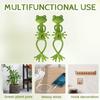 6 шт. Зеленая лягушка, опора для растений, держатель для стебля растения в форме лягушки, держатель для небольших горшечных растений, суккулентов, садовое украшение