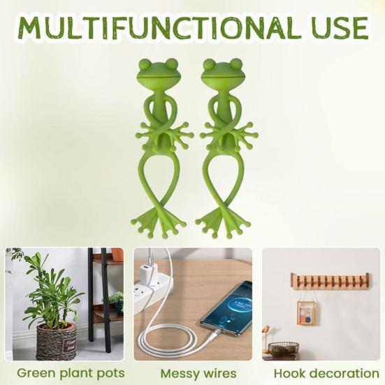 6 шт. Зеленая лягушка, опора для растений, держатель для стебля растения в форме лягушки, держатель для небольших горшечных растений, суккулентов, садовое украшение
