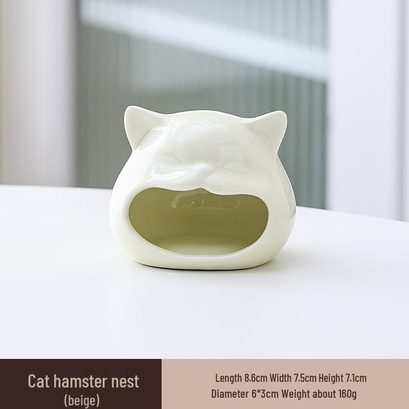 Охлаждающее керамическое убежище для хомяков: Летний приют и игровой домик