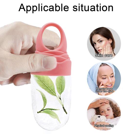 Ice Mold Reusable Rose Shape Silicone Ice Roller Ergonomic Design Skin Care Ice Cube Face Roller for Women
