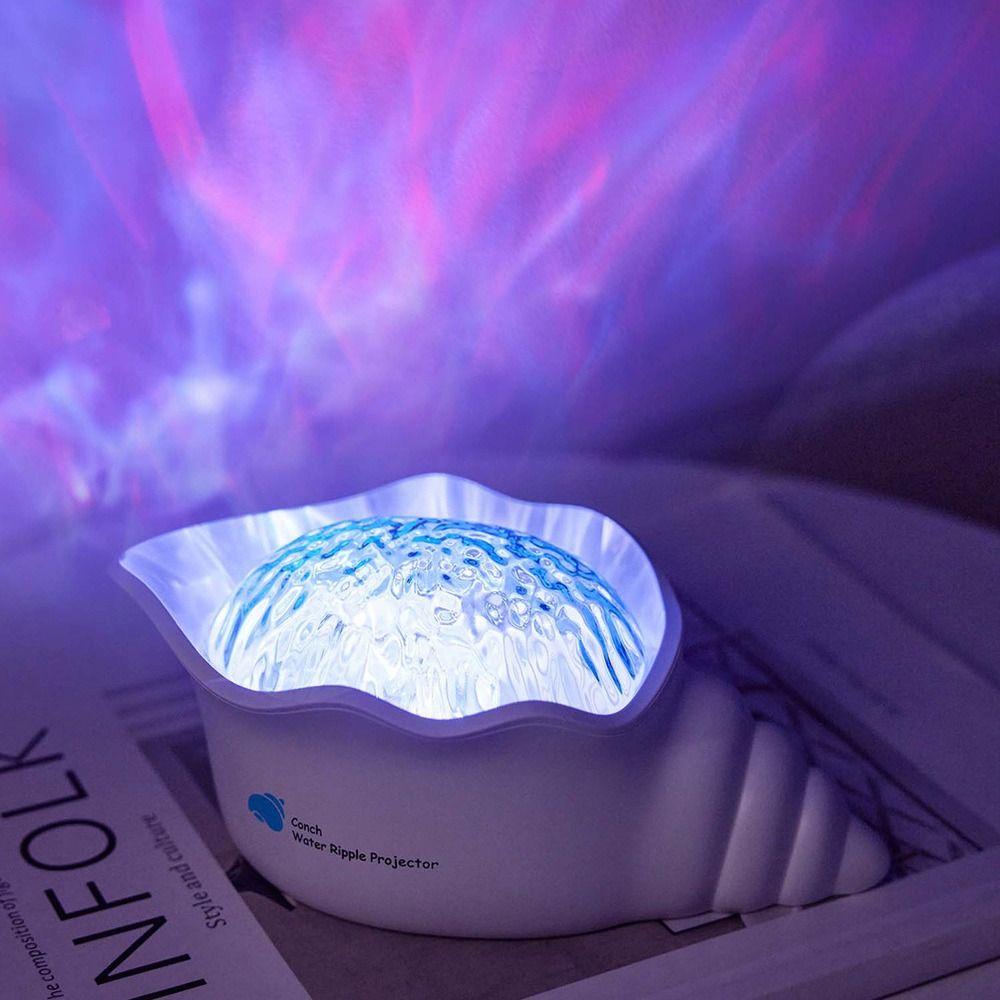 White Noise Water Ripple Projector Bedside Lamp Ocean Projection Lamp New Sea Wave Lamp