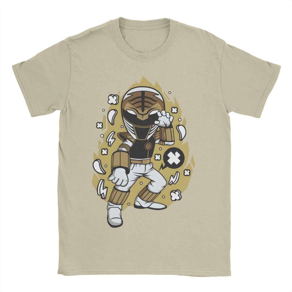 Funny Power Rangers Greens Rangers Karate Action Pose Tshirts Unisex Crew Neck Cotton T Shirt Short Sleeve Tees Gift Idea Tops