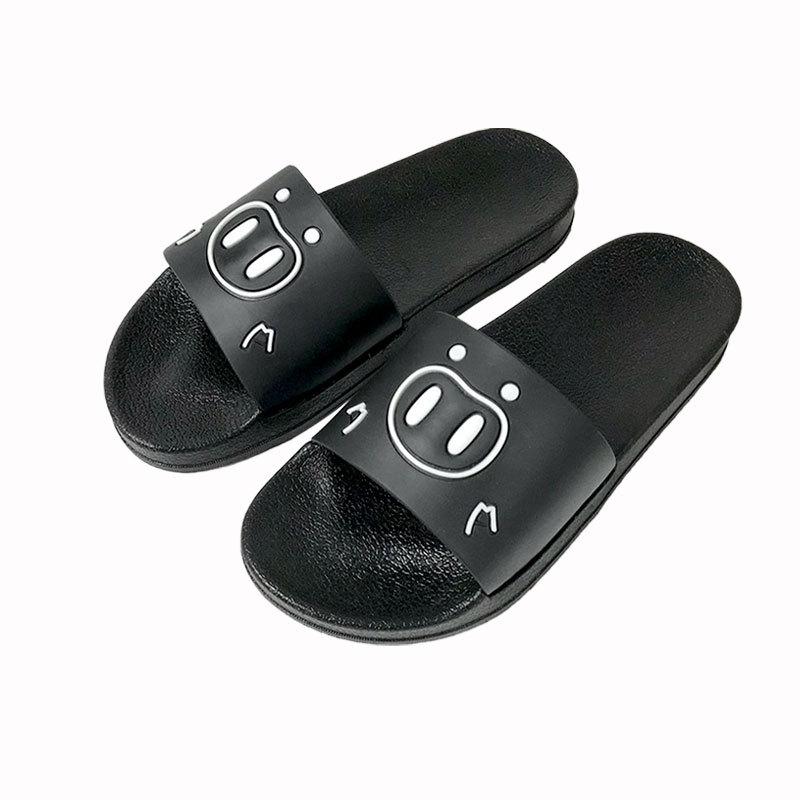 Модные женские летние домашние тапочки, новые нескользящие домашние тапочки с рисунком свиньи из мультфильма, на толстой подошве, для ванной, для влажной воды, для улицы, сандалии, легкие