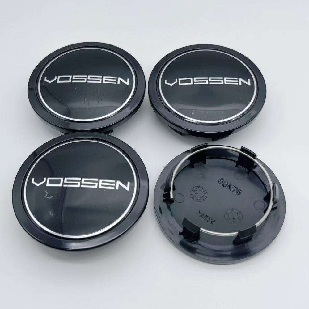 PQMZ2 4pcs 76mm (I.D 60mm) Car Wheel Center Caps With Vossen Logo Emblem Accessories for Porsche Rim Hubcaps Wheels Hub Cover Replace