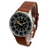 M.R.M.W. Men's Military Watch, Type A-15 Elapsed Time, Brown Leather Strap