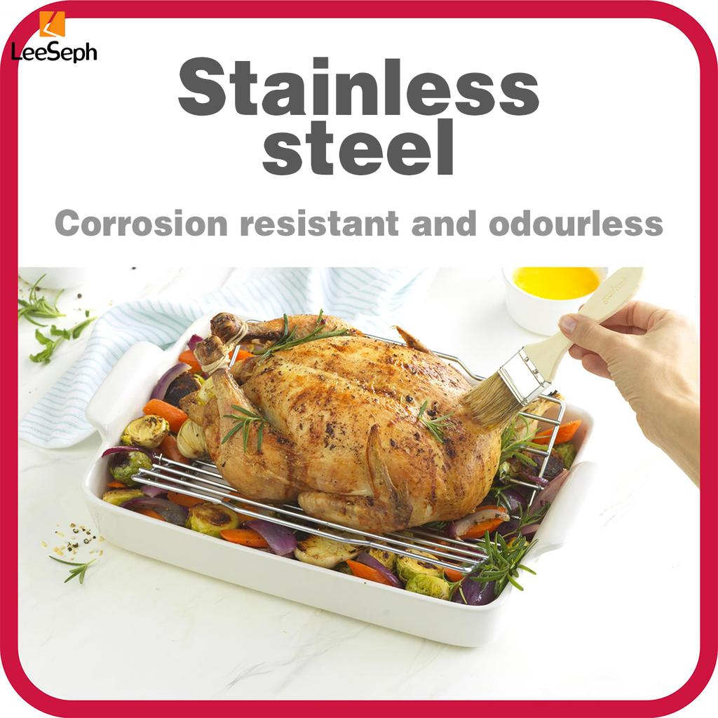 Регулируемая подставка для жарки курицы, складная подставка из нержавеющей стали для жарки индейки, подставка для ребрышек гриля, для жарки стейков, ребрышек, бекона