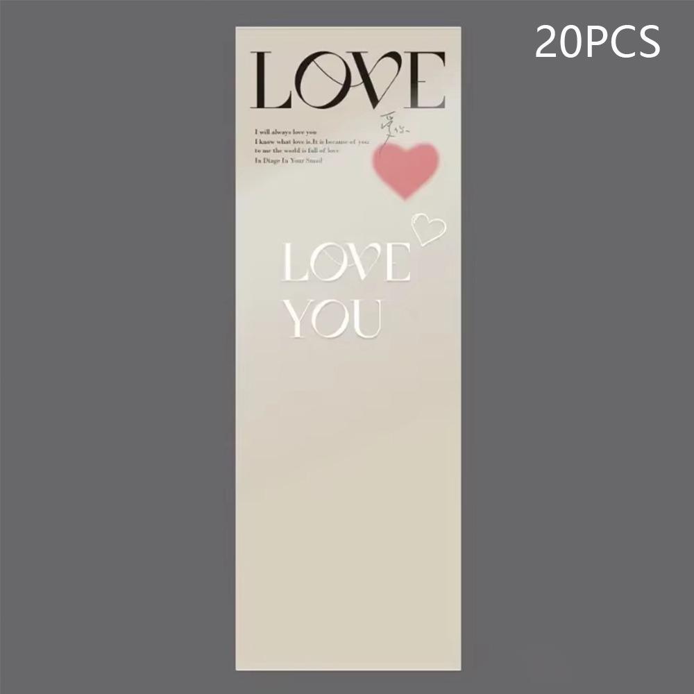 LOVE Rose Packaging Bags Transparent Flower Wrapping Paper Gifts Bouquet Plastic Bag