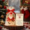 Little Pocket Christmas Hug Cute Mini Resin Santa Claus Ornaments with Encouragement Cards Pocket Hug