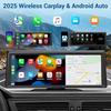 8.1' Портативный экран CarPlay с 2K видеорегистратором, Android Auto, 1080P камерой заднего вида, GPS, голосовым управлением