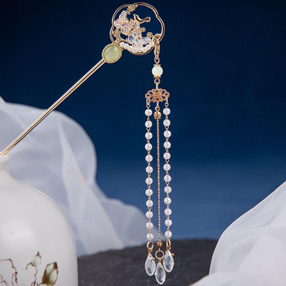 Decoration Exquisite Chinese Style Hair Fork Headdress Ancient Hair Stick Women Tassel Hair Stick