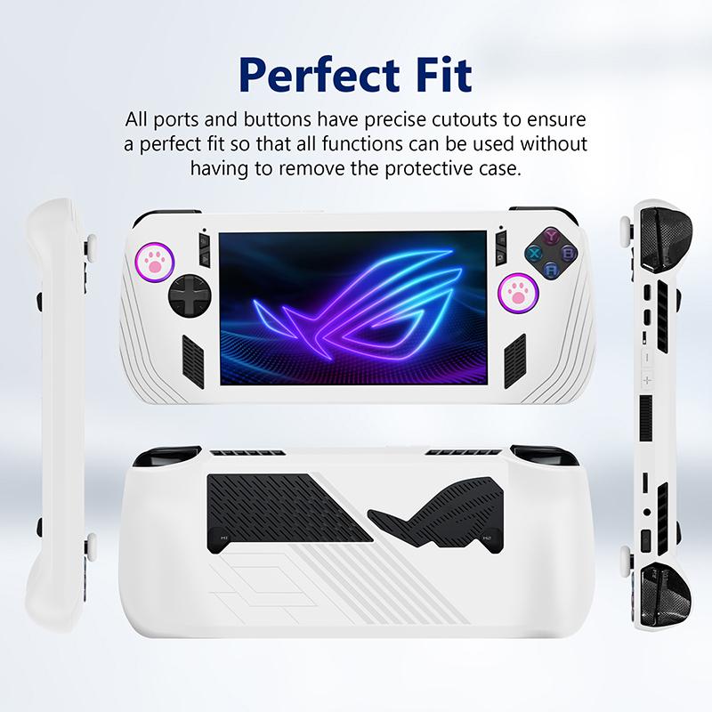 Для игровой консоли Asus Rog Ally X Силиконовый защитный чехол Ударопрочный защитный корпус Чехол-рукав Защитная пленка-кожух от царапин