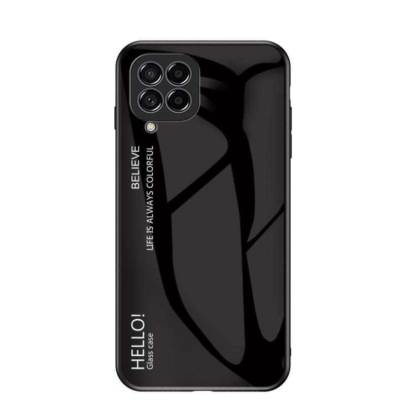 For Samsung Galaxy J4 J6 Plus J2 Pro J4 Core J7 M10 M20 M21 M30S M31 M31S M51 M53 Case Gradient Aurora Tempered Glass Soft Frame Back Cover Phone Case