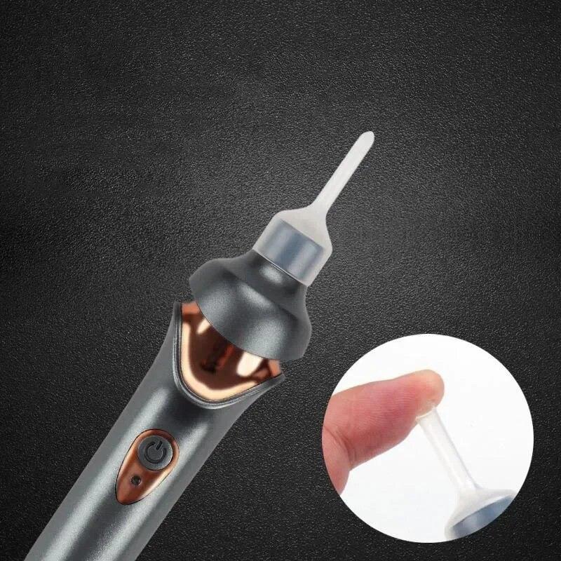 USB Rechargeable Ear Cleaner Vacuum Earwax Remover Tool Electric Ear Wax Cleaner for Kids Adults Electric Luminous Earpick