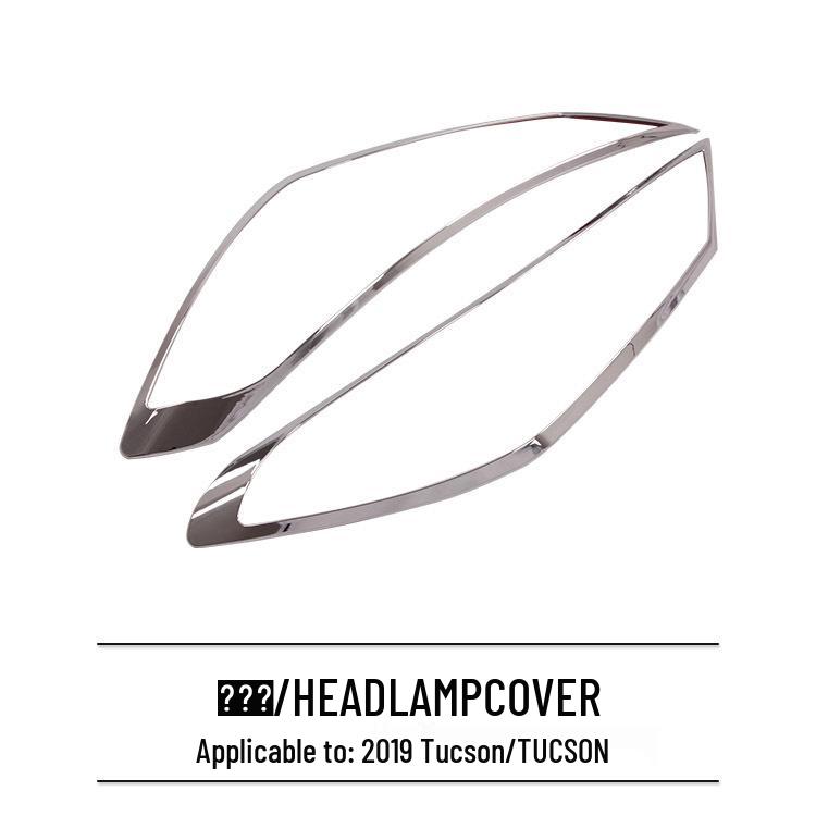 2019 Tucson ABS Гальванизированная Рамка Декорация Накладка на Фару