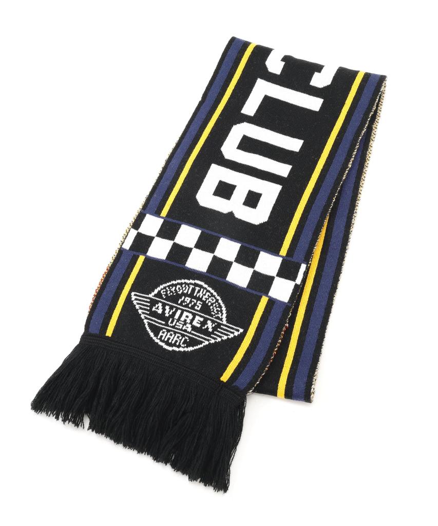 AVIREX AIR RACING CLUB LINE SOCCER MUFFLER men's F 010 black 783-5270013