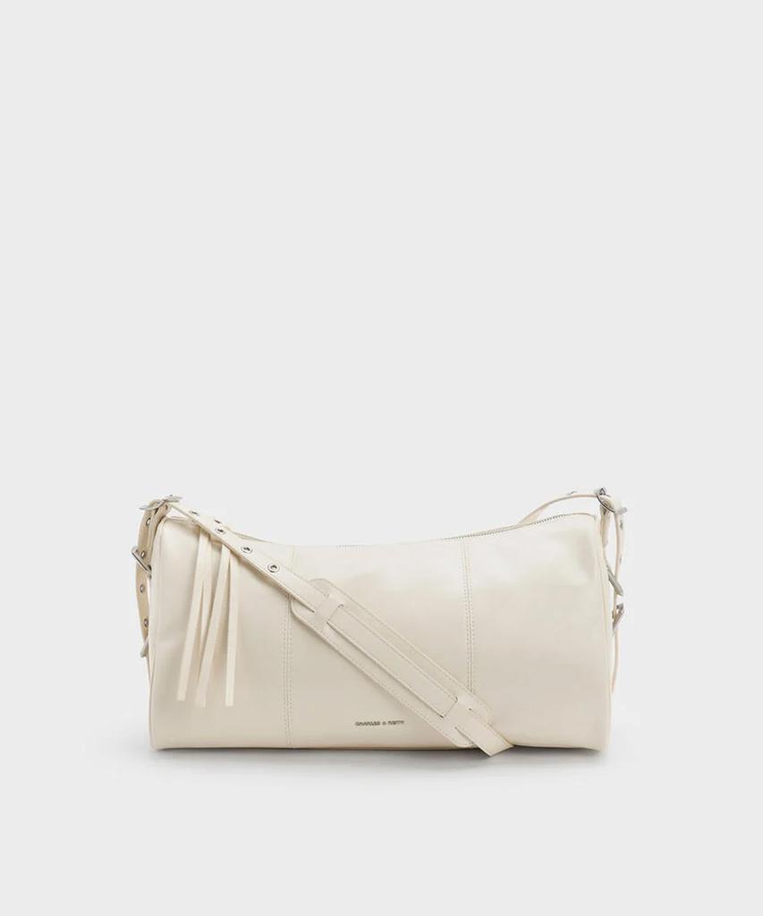 Сумка через плечо Charles & Keith Brina с панелью и ремешком на люверсах, 2 цвета Ck2-80271493