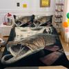 3D Fishing Pattern Bedding Set Big Fish Print Quilt Cover Pillowcase 2/3 Piece Microfiber Fabric Full Size Home Decoration Gift