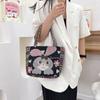Peacock Canvas Tote Bag Embroidery Elephant Handbag Simple Ethnic Style Handbag Grocery Handbags