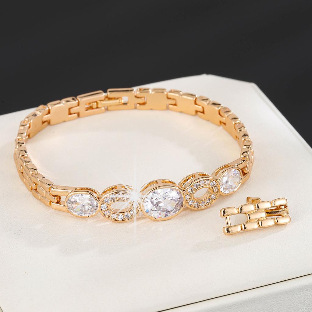 Fashion Design Classic Simple Cold Style Inlaid Zircon Elegant Adjustable Bracelet