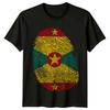 Grenada Flag Fingerprint Travel Mens T-Shirt Island Pride Tee