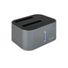 Док-станция TooQ TQDS-805G с двумя отсеками SATA для дисков 2,5 и 3,5, USB 3.0-USB 3. Джен, Совместимый