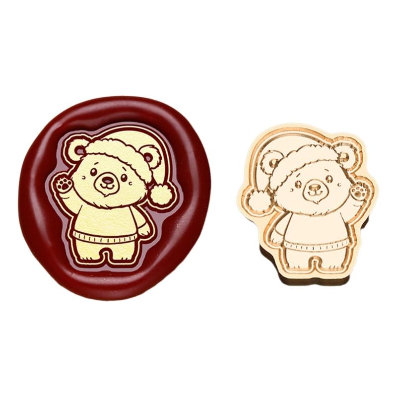 Vintage Stamp Head for Seal Letter Envelope Wedding Invitations Christmas Card Decoration, Christmas Embossed Seal Stamp