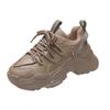 Fashion Chunky Women's Sneakers Internal Increase Leather Casual White Ladies Shoes Trainer Platform Sneaker Womens Zapatillas Mujer2024