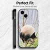 Fubao panda   Phone Case For 17 16 15 14 13 12 11 Mini XS XR X 6S 6 Pro Max Plus Black Soft Cover