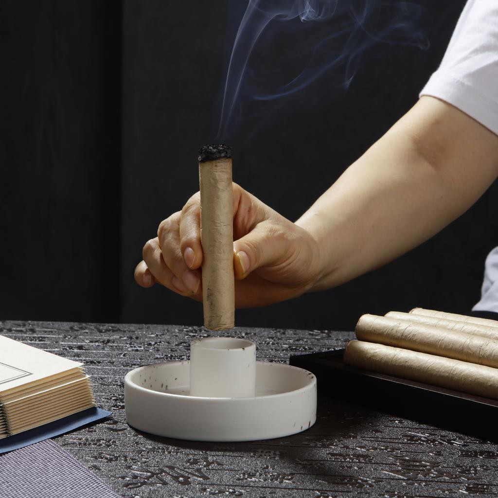 Ceramic Palo Santo Holder Incense Burner for Palo Santo Sticks Incense Holder Scent Wood Stand and Ash Catche