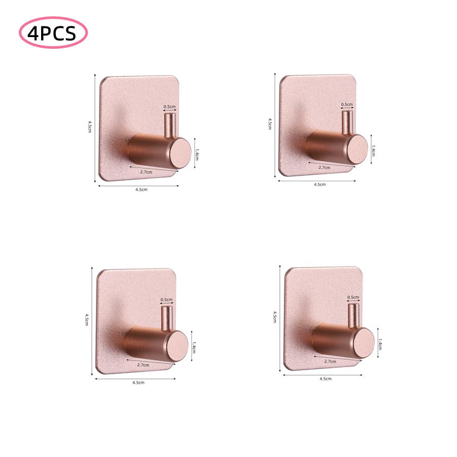 Punch-Free Wall Hooks Adhesive Towel Hanger Door Cloth Coat Holder Bathroom Kitchen Hardware Rack Bag Hook Organizer For Hanging