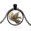 Женское модное круглое ожерелье с подвеской Fly Dragon, простая цепочка для свитера для идеального подарка