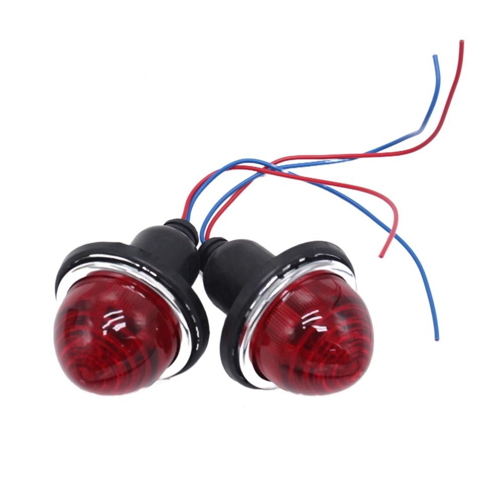 2Pcs Front/Rear Red Indicator Light Lamps For Land Rover Classic Mini Lucas L594