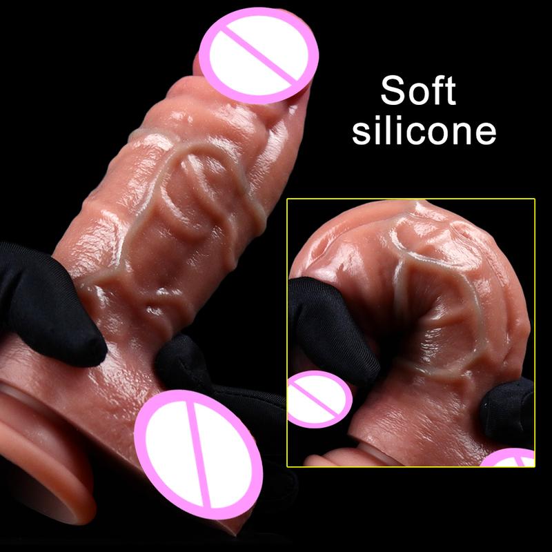 2Size 3 Color Realistic Dildo Anal Plug with Suction Cup Big Penis Butt Plug Dick Sex Toys for Women Men Phallus Anal Dilator
