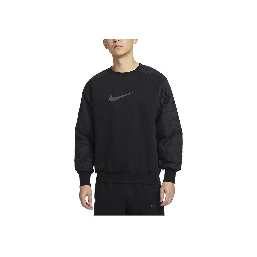 Nike Standard Issue Fleece-Lined Casual Sweatshirt Men Tops Black FN2668-010