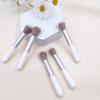 4pcs Portable Blush Loose Powder Highlighting Brush Short Stick Powder Brush