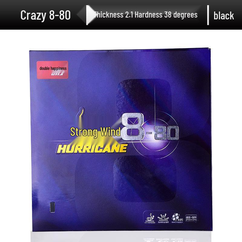 Настольная ракетка Double Happiness с суперлипким покрытием Hurricane 3 и мягкой эластичной губкой